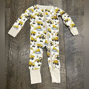 Baby Boy Bamboo “Under Construction” Print Sleepie 3-6m